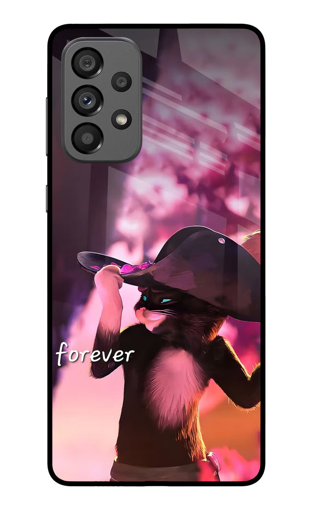 Forever Cat Samsung A73 5G Glass Case