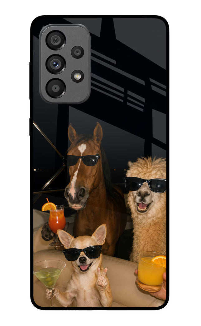 Party Squad Samsung A73 5G Glass Case