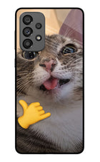 Silly Cat Call Samsung A73 5G Glass Case