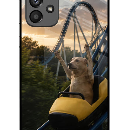 Rollercoaster Dog Samsung A73 5G Glass Case