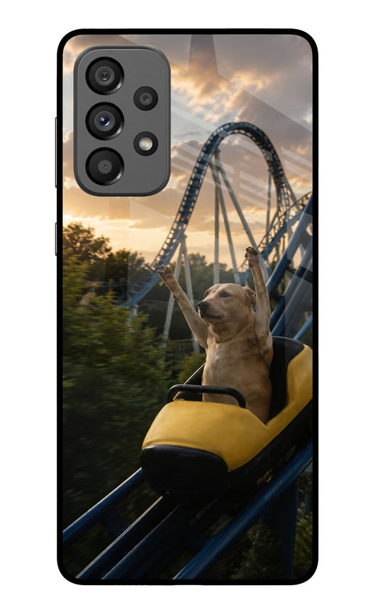 Rollercoaster Dog Samsung A73 5G Glass Case