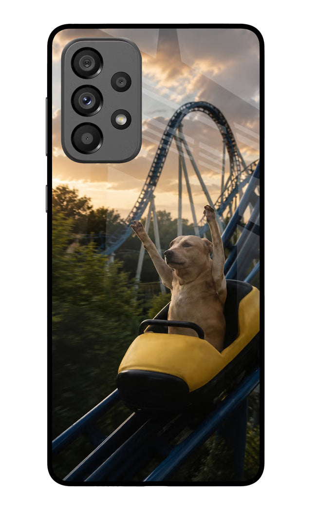 Rollercoaster Dog Samsung A73 5G Glass Case