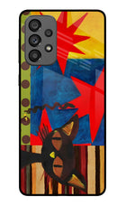 Pop Cat Samsung A73 5G Glass Case
