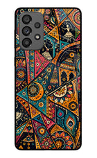 Folk Print Samsung A73 5G Glass Case
