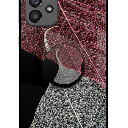 Leaf Pattern Samsung A73 5G Glass Case