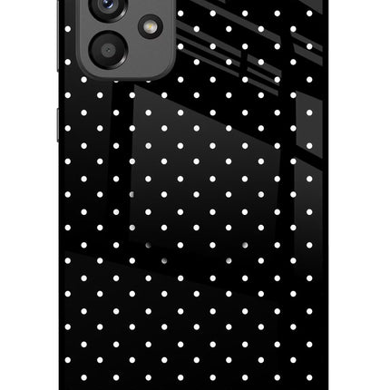 White Dots Samsung A73 5G Glass Case