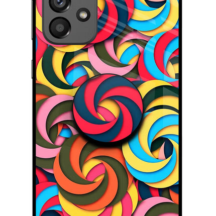 Spiral Pattern Samsung A73 5G Glass Case