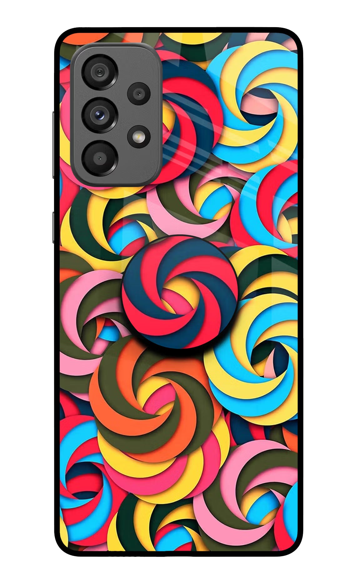 Spiral Pattern Samsung A73 5G Pop Case by Casekaro