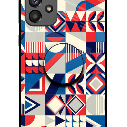 Colorful Pattern Samsung A73 5G Glass Case