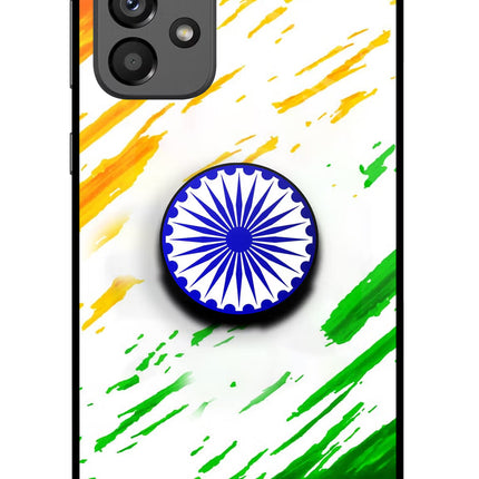 Indian Flag Ashoka Chakra Samsung A73 5G Pop Case by Casekaro