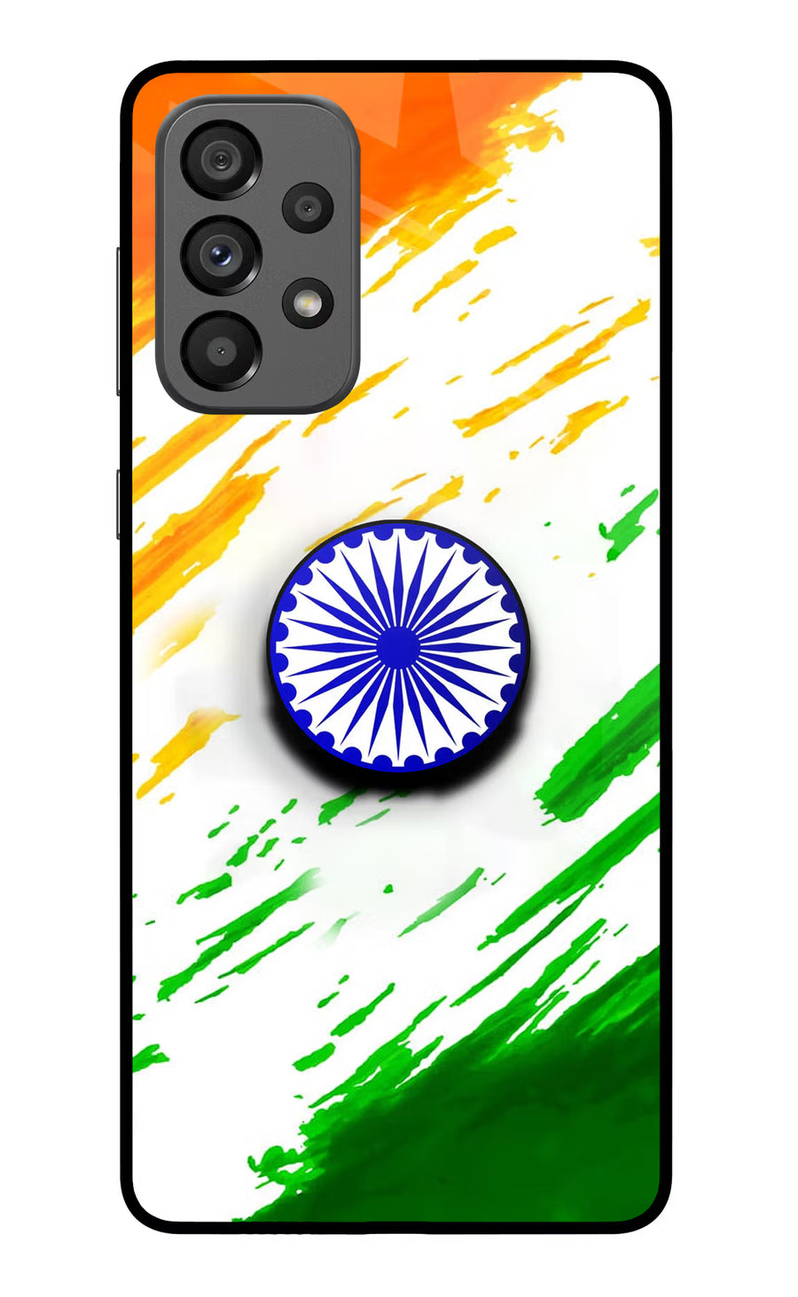 Indian Flag Ashoka Chakra Samsung A73 5G Pop Case, Glass case