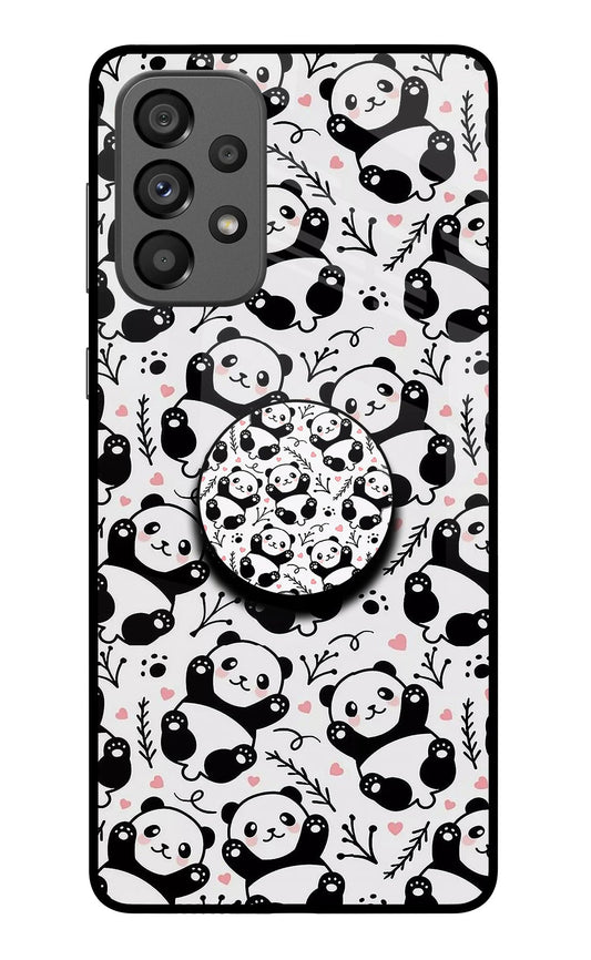 Cute Panda Samsung A73 5G Glass Case