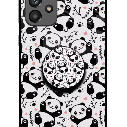 Cute Panda Samsung A73 5G Glass Case