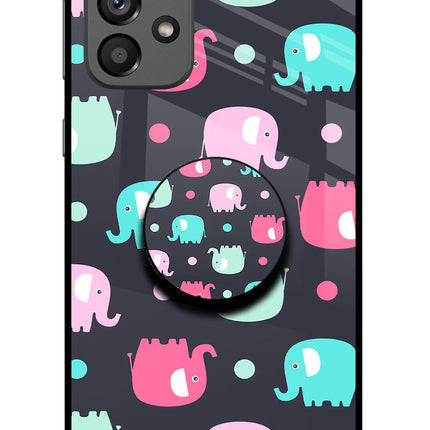 Baby Elephants Samsung A73 5G Glass Case