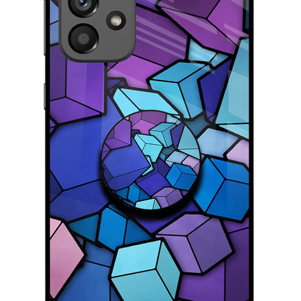Cubic Abstract Samsung A73 5G Glass Case