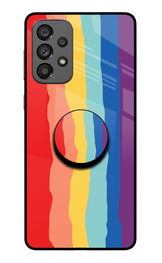 Rainbow Samsung A73 5G Glass Case