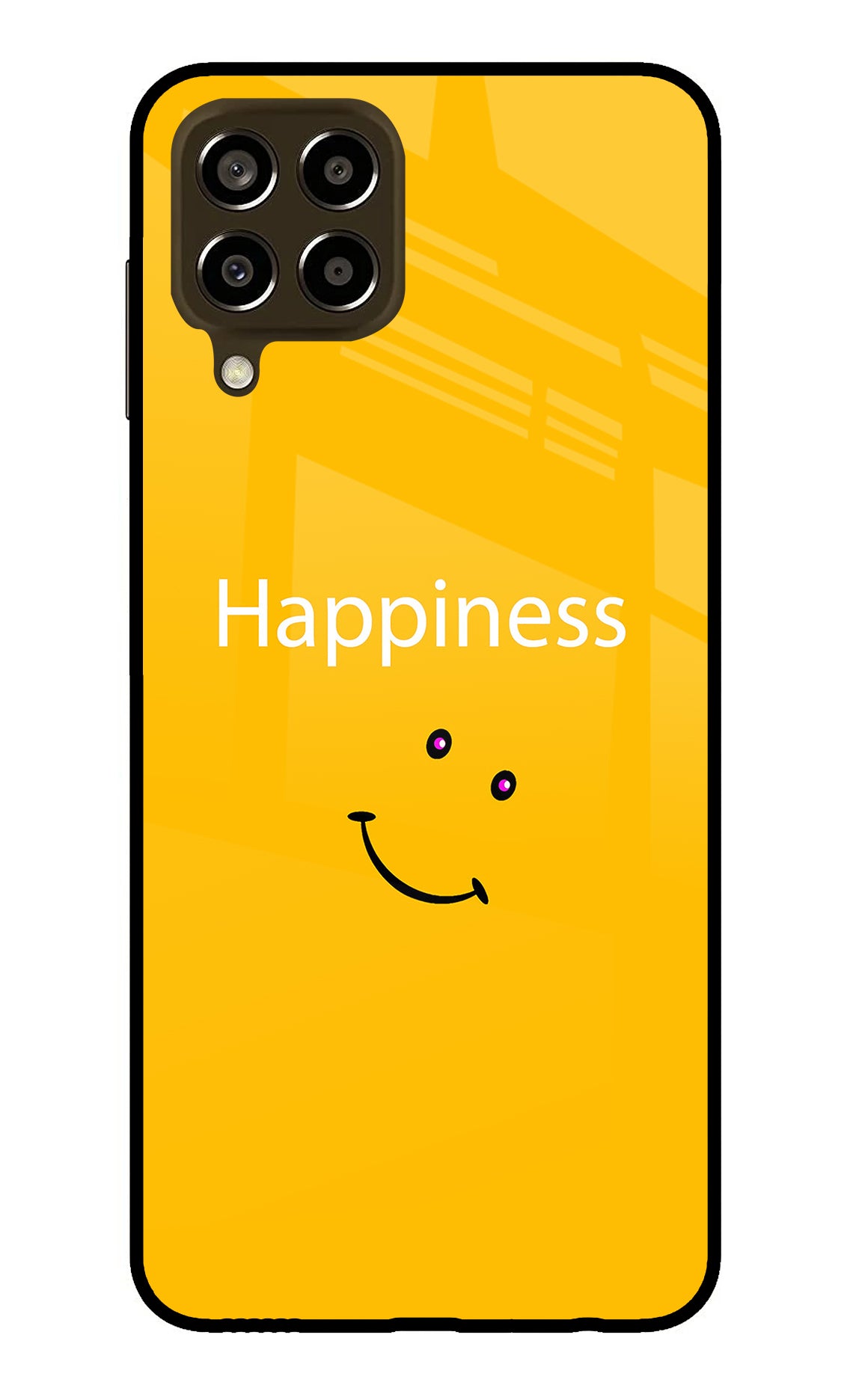 Happiness With Smiley Samsung M33 5G Glass Case