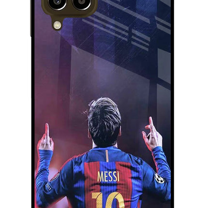 Messi Samsung M33 5G Glass Case Back Cover by Casekaro