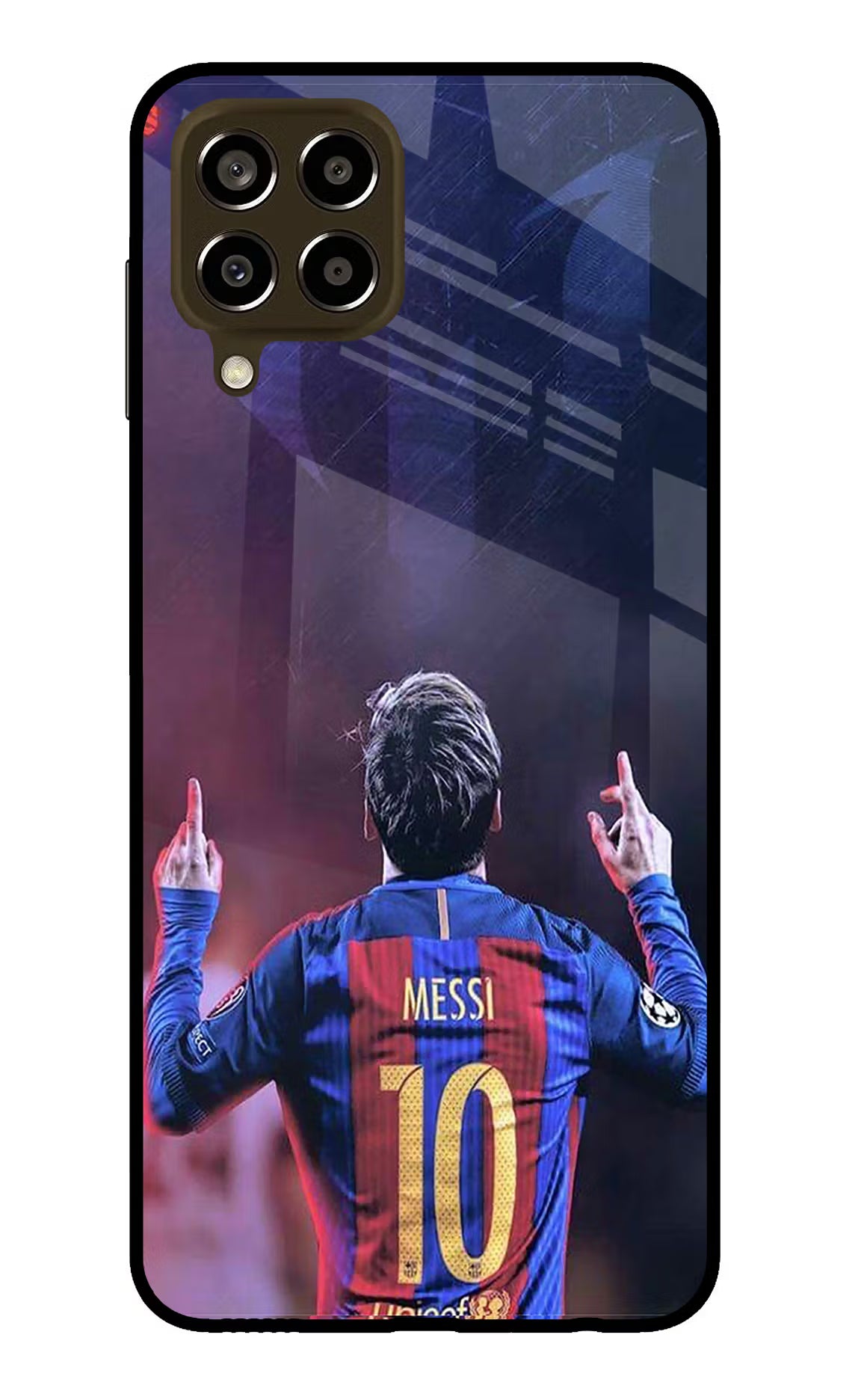Messi Samsung M33 5G Glass Case Back Cover by Casekaro