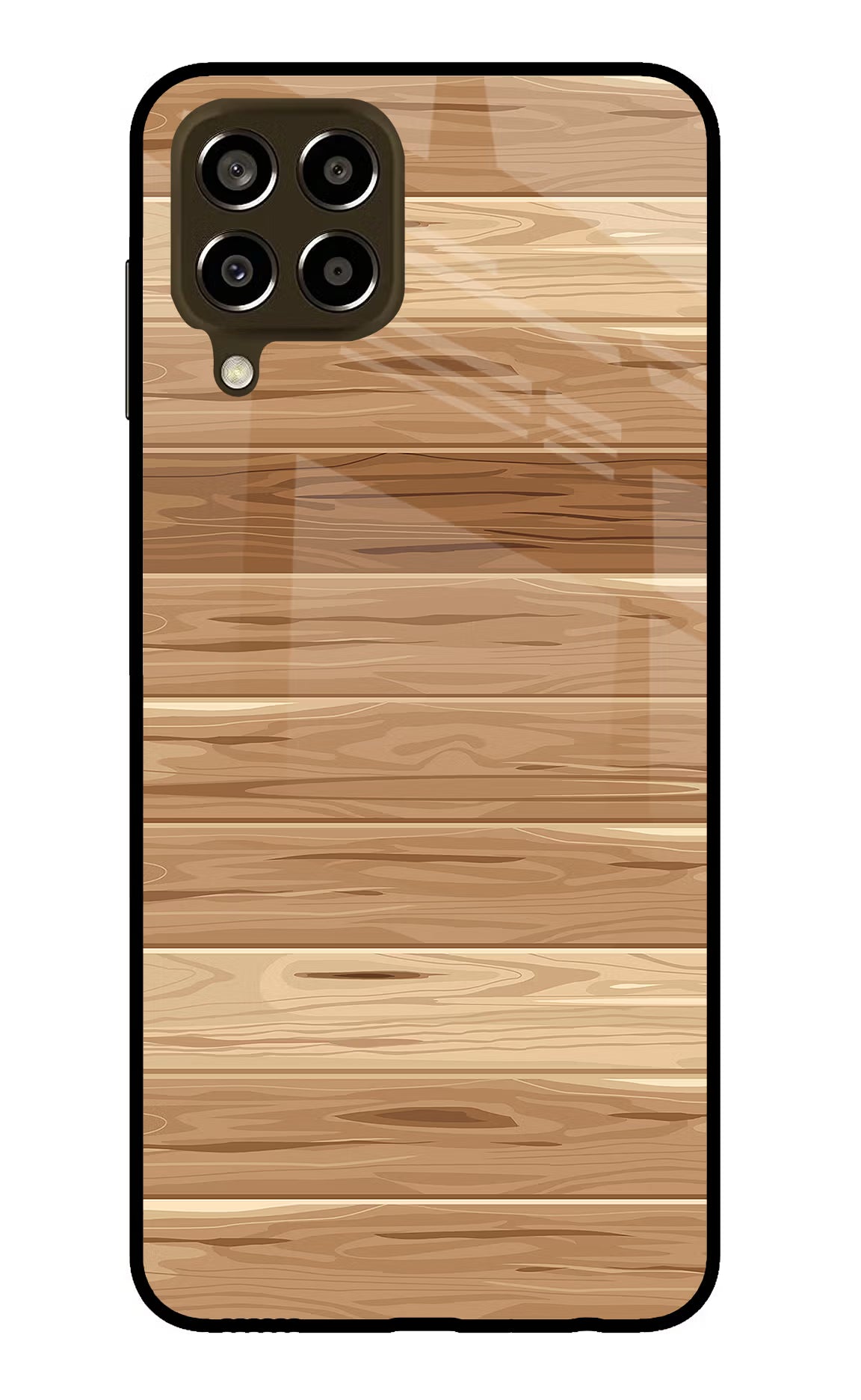 Wooden Vector Samsung M33 5G Glass Case Back Cover by Casekaro
