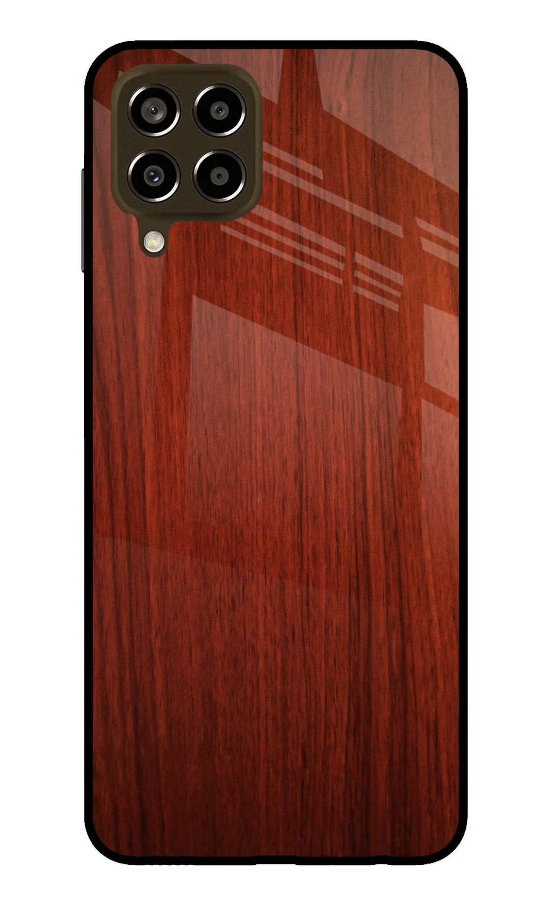 Wooden Plain Pattern Samsung M33 5G Glass Case Back Cover by Casekaro