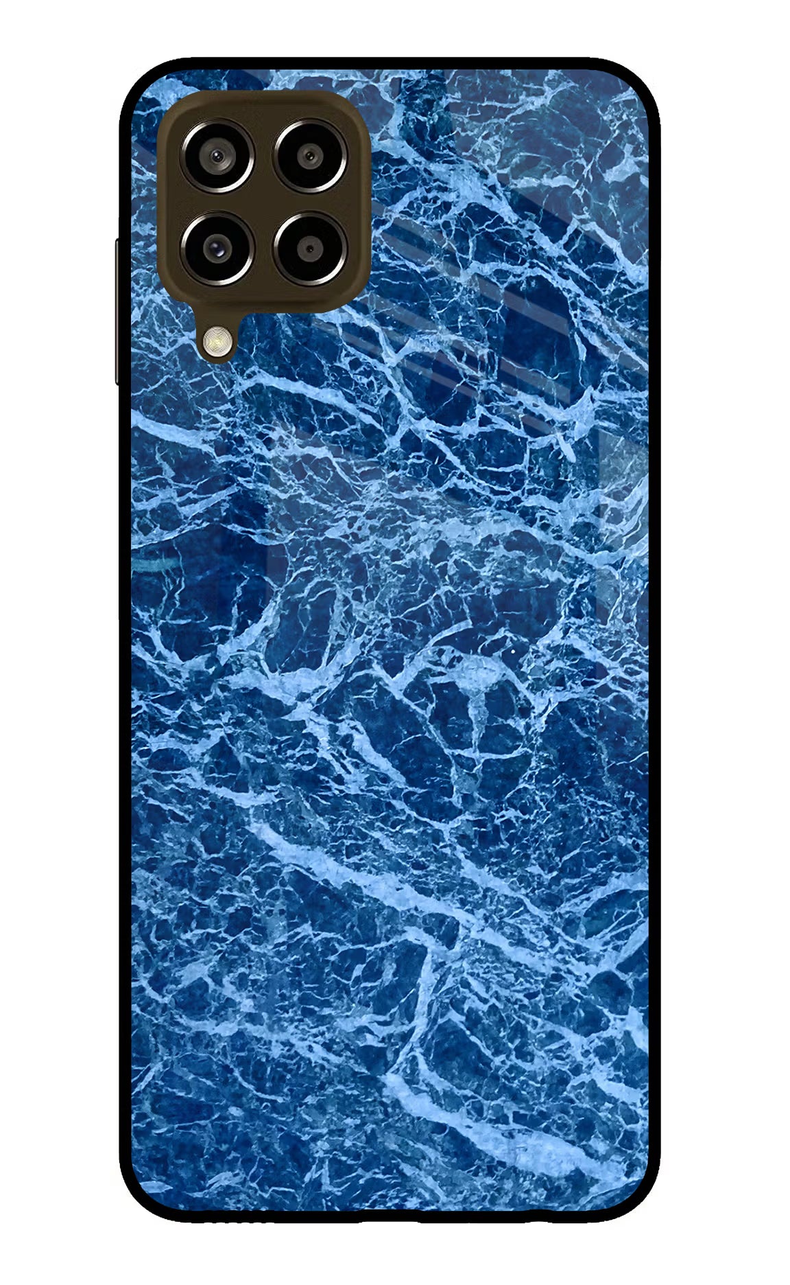 Blue Marble Samsung M33 5G Glass Case Back Cover by Casekaro