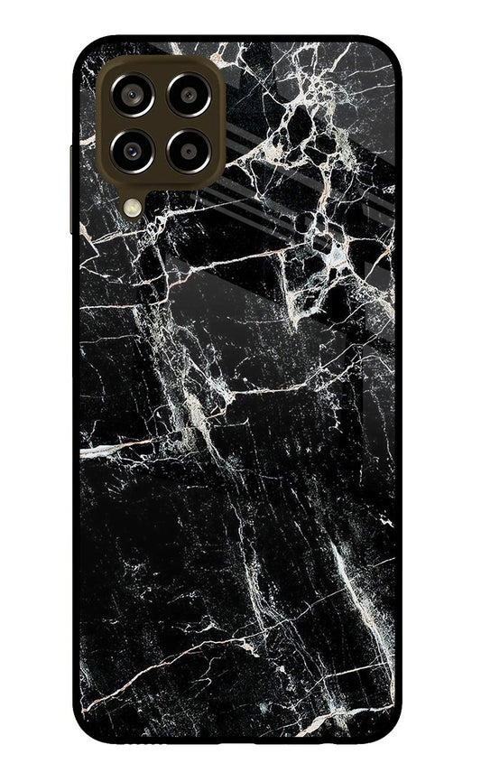 Black Marble Texture Samsung M33 5G Glass Case