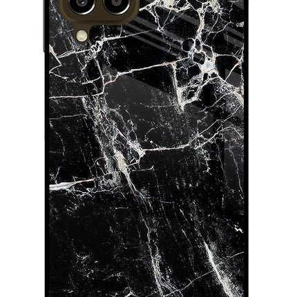 Black Marble Texture Samsung M33 5G Glass Case