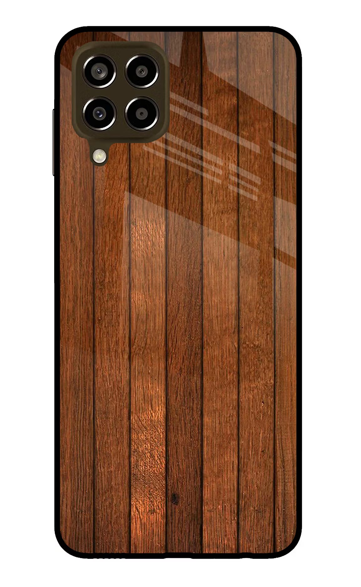 Wooden Artwork Bands Samsung M33 5G Glass Case Back Cover by Casekaro