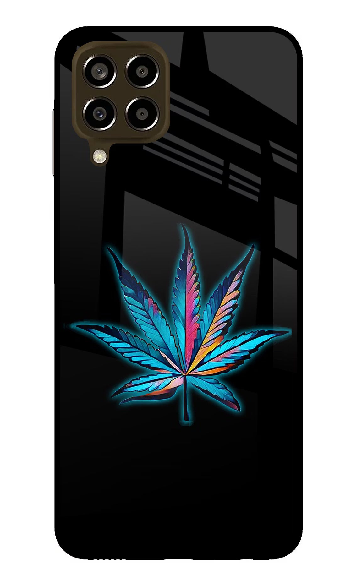 Weed Samsung M33 5G Glass Case Back Cover by Casekaro