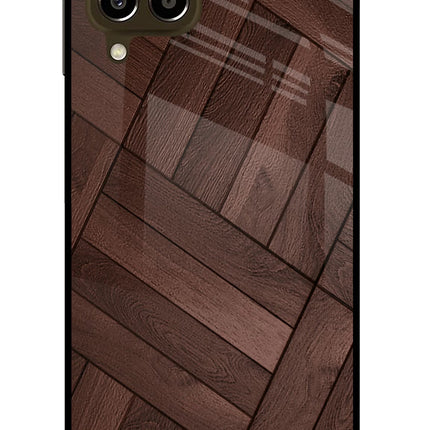 Wooden Texture Design Samsung M33 5G Glass Case