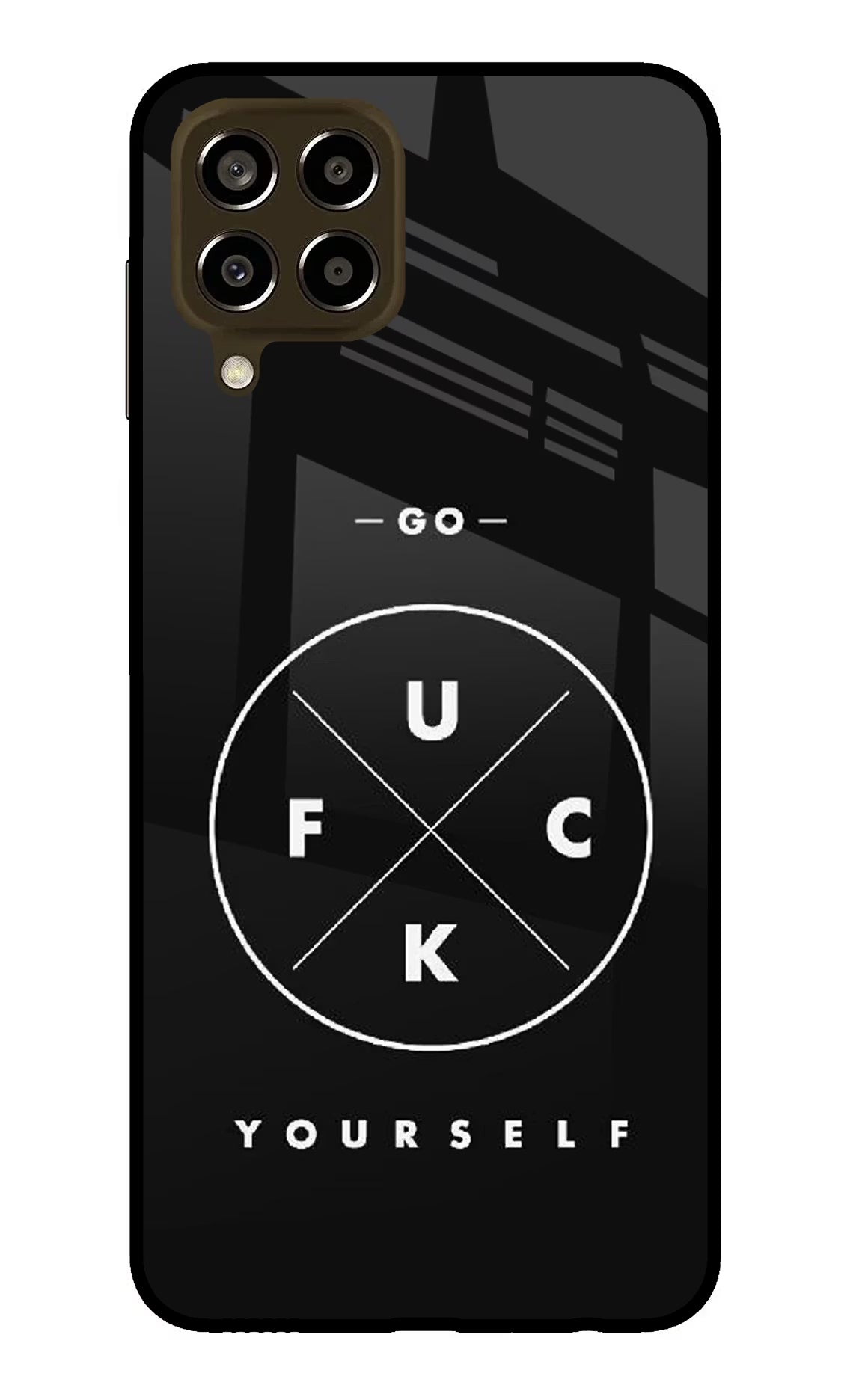 Go Fuck Yourself Samsung M33 5G Glass Case Back Cover by Casekaro