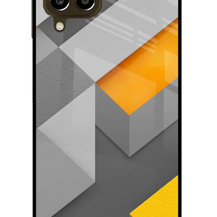Abstract Samsung M33 5G Glass Case Back Cover by Casekaro