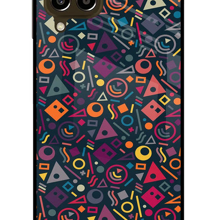 Geometric Abstract Samsung M33 5G Glass Case Back Cover by Casekaro