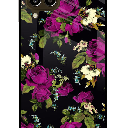 Flowers Samsung M33 5G Glass Case Back Cover by Casekaro