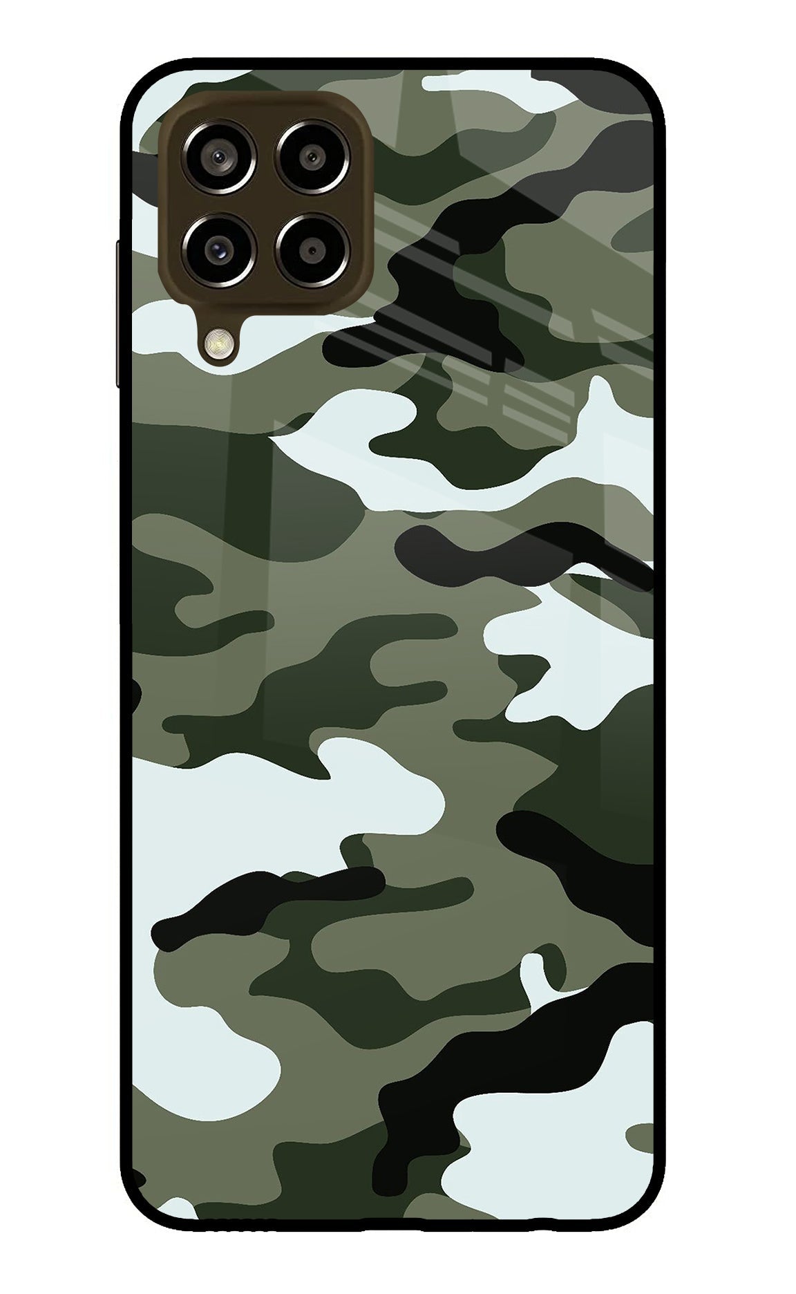 Camouflage Samsung M33 5G Glass Case