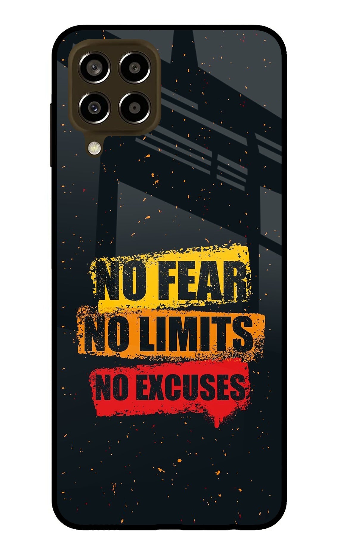 No Fear No Limits No Excuse Samsung M33 5G Glass Case