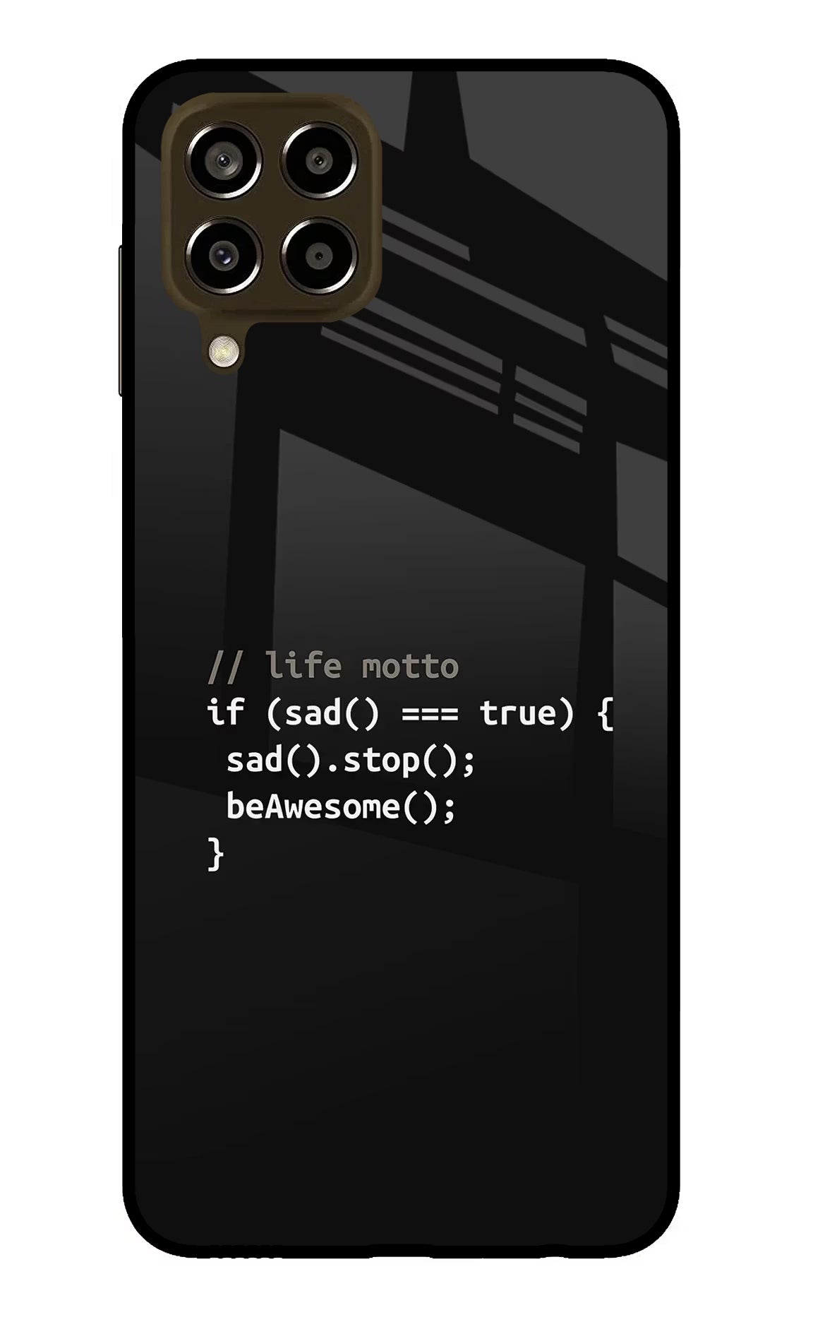 Life Motto Code Samsung M33 5G Glass Case Back Cover by Casekaro