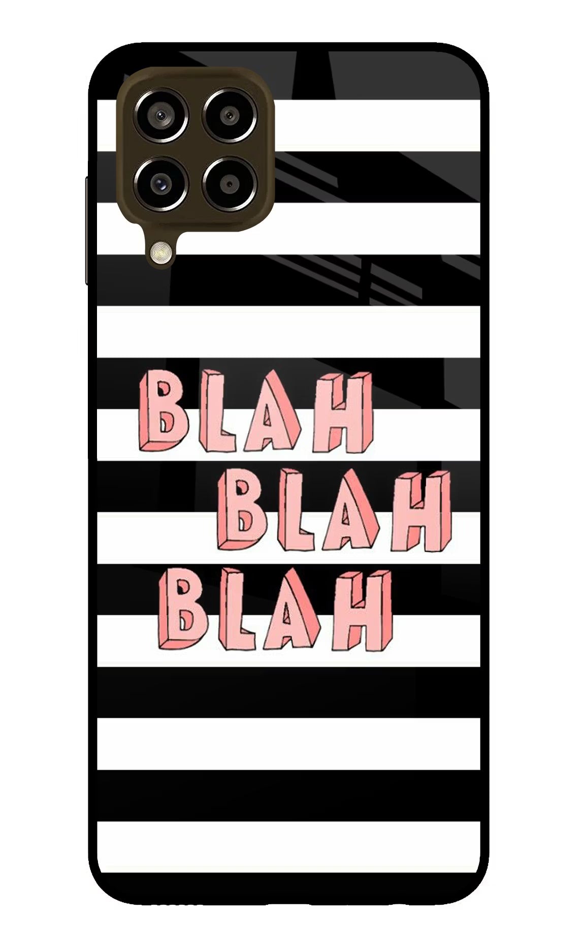 Blah Blah Blah Samsung M33 5G Glass Case Back Cover by Casekaro