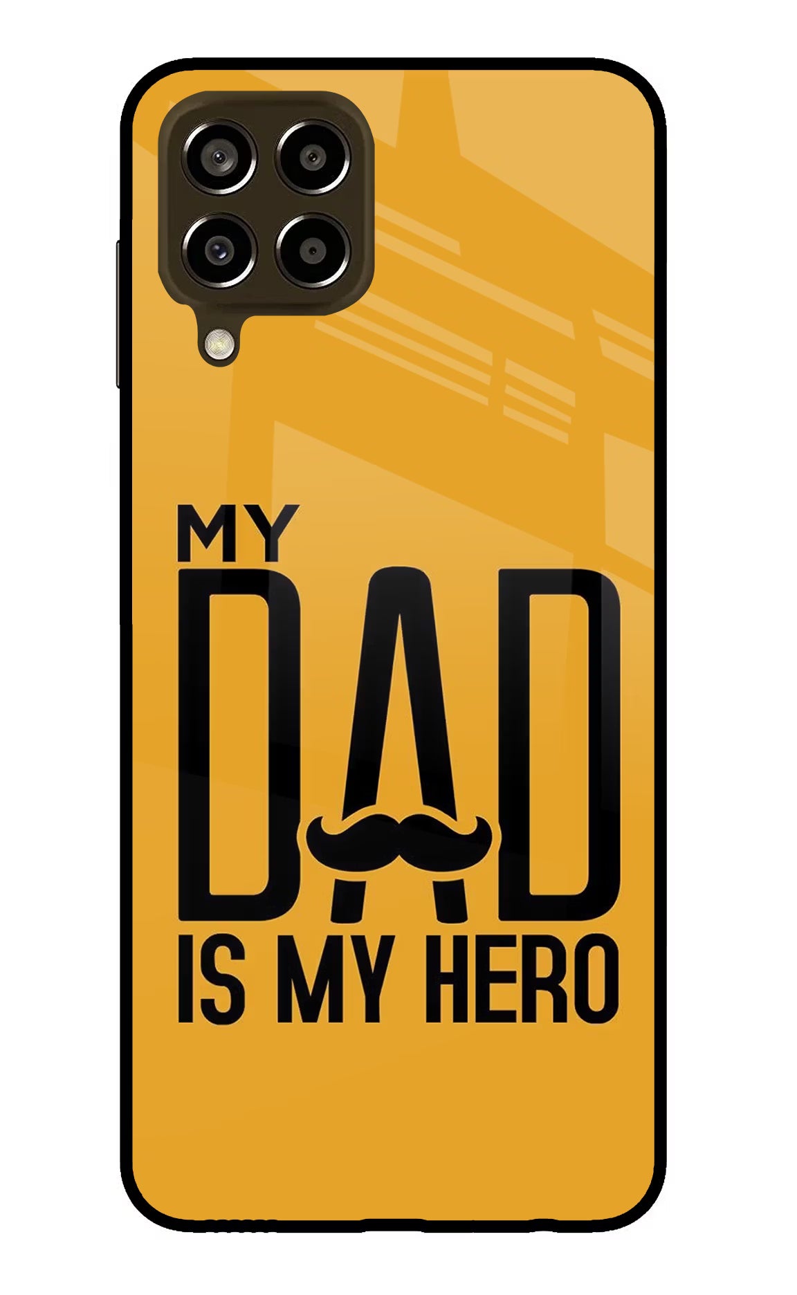 My Dad Is My Hero Samsung M33 5G Glass Case Back Cover by Casekaro