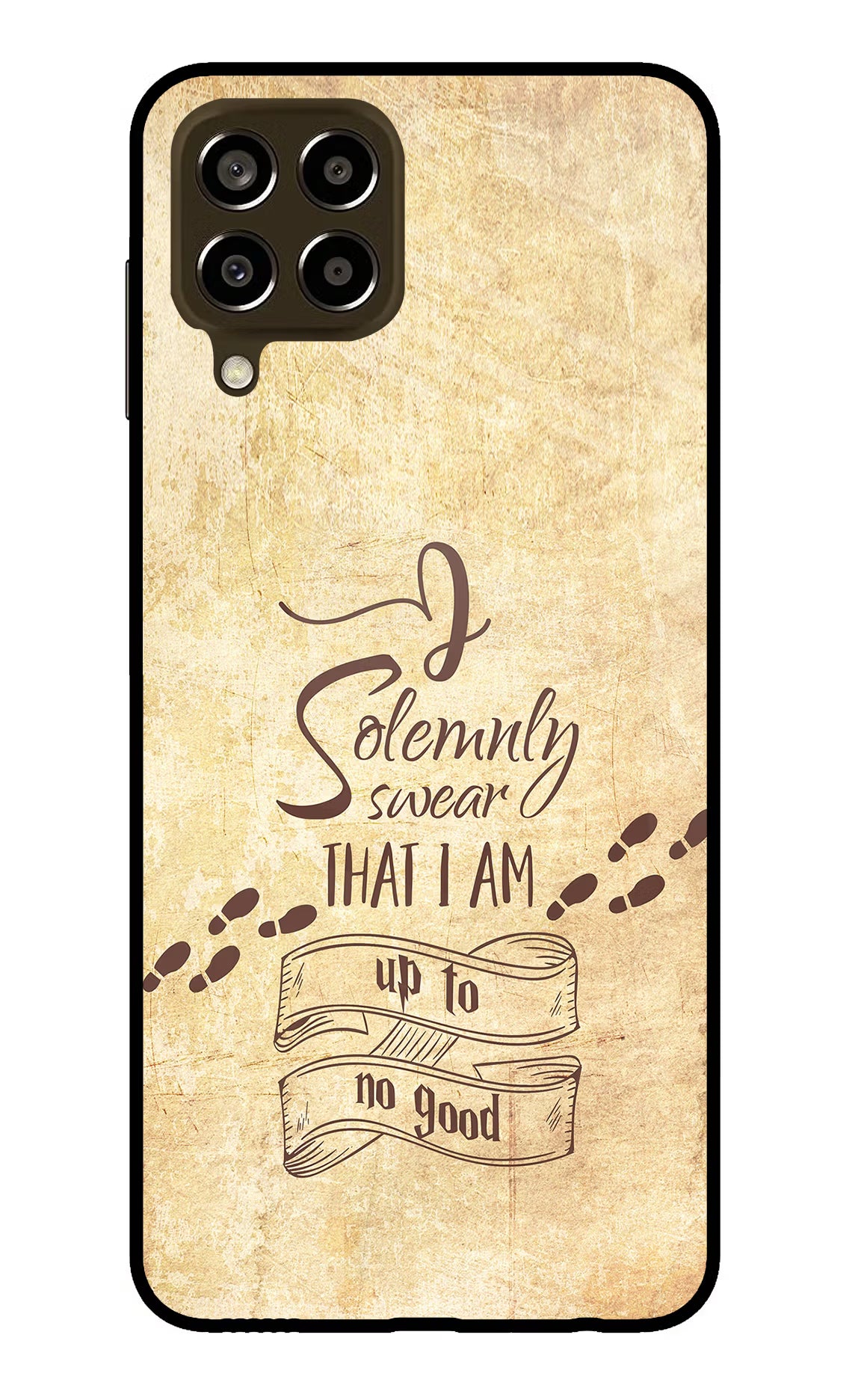 I Solemnly swear that i up to no good Samsung M33 5G Glass Case Back Cover by Casekaro