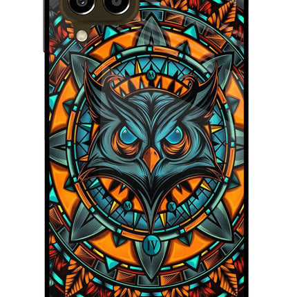 Angry Owl Art Samsung M33 5G Glass Case Back Cover by Casekaro
