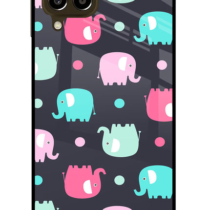 Elephants Samsung M33 5G Glass Case