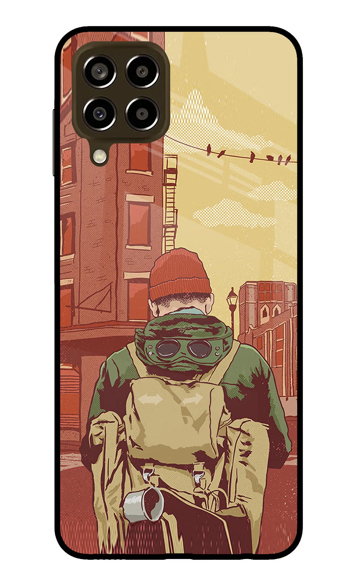 Adventurous Samsung M33 5G Glass Case Back Cover by Casekaro