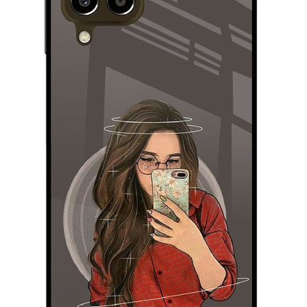 Selfie Queen Samsung M33 5G Glass Case Back Cover by Casekaro