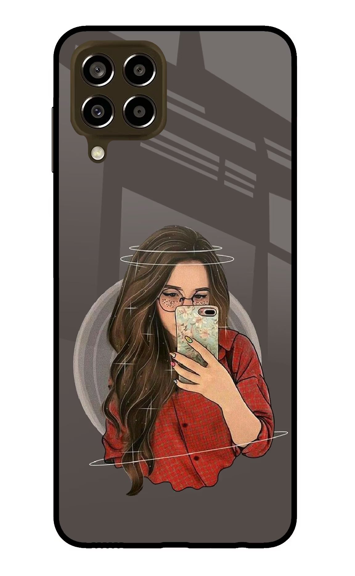 Selfie Queen Samsung M33 5G Glass Case Back Cover by Casekaro