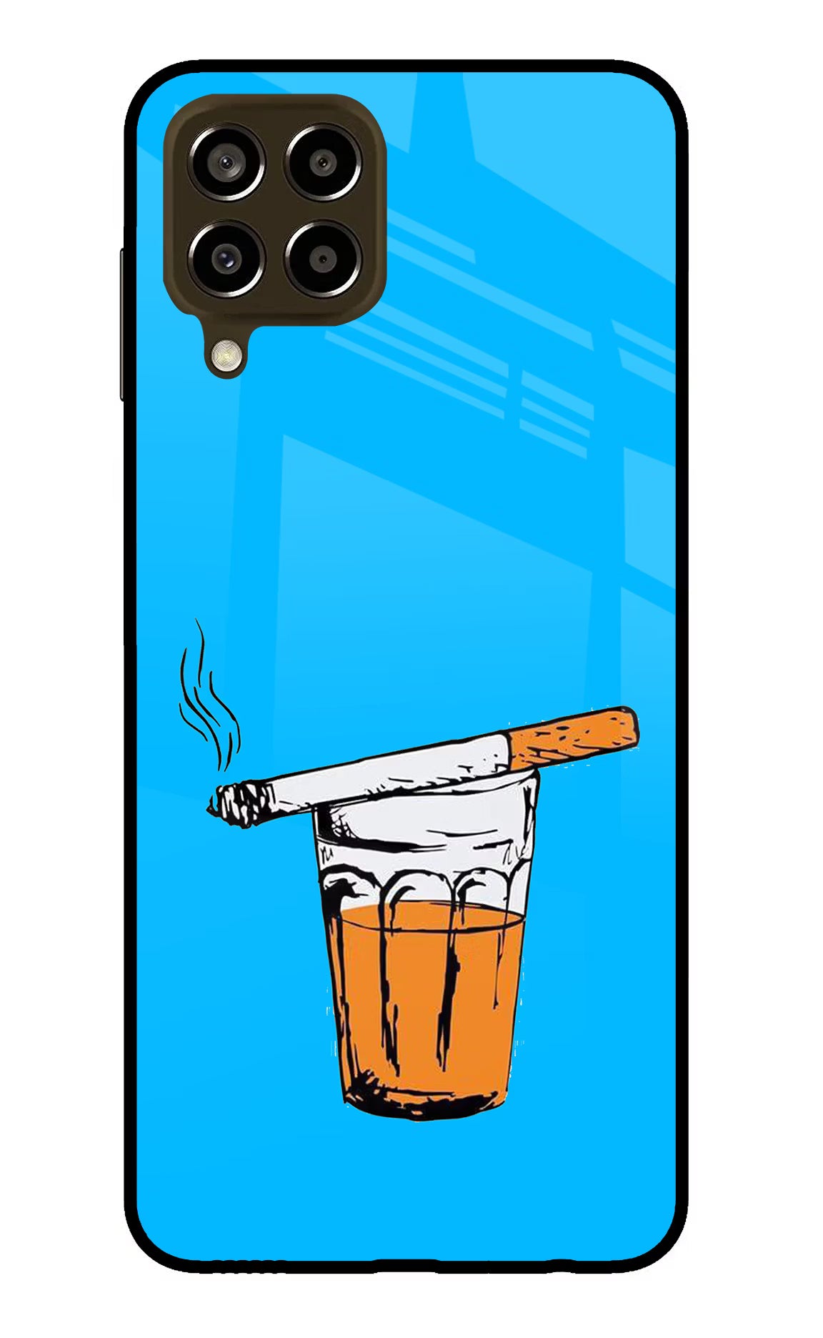 Chai Sutta Samsung M33 5G Glass Case Back Cover by Casekaro