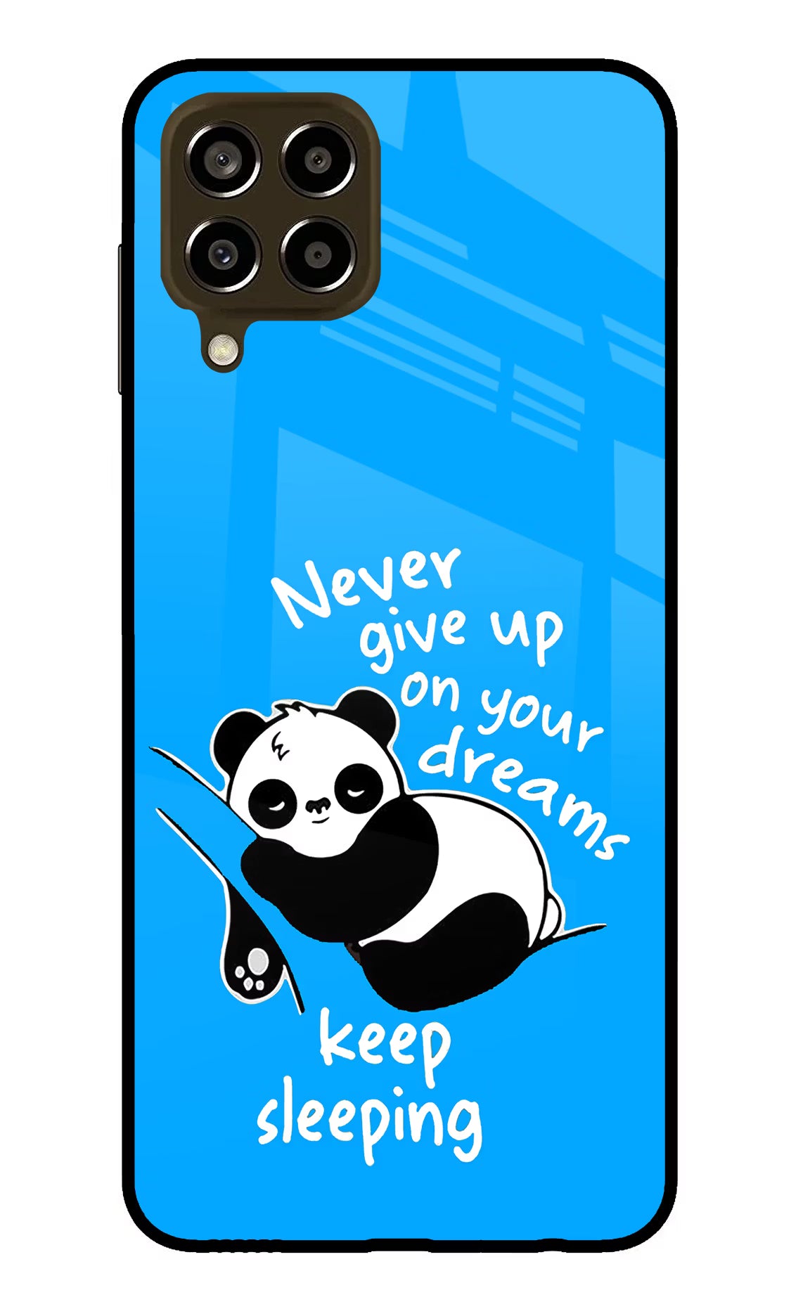Keep Sleeping Samsung M33 5G Glass Case Back Cover by Casekaro
