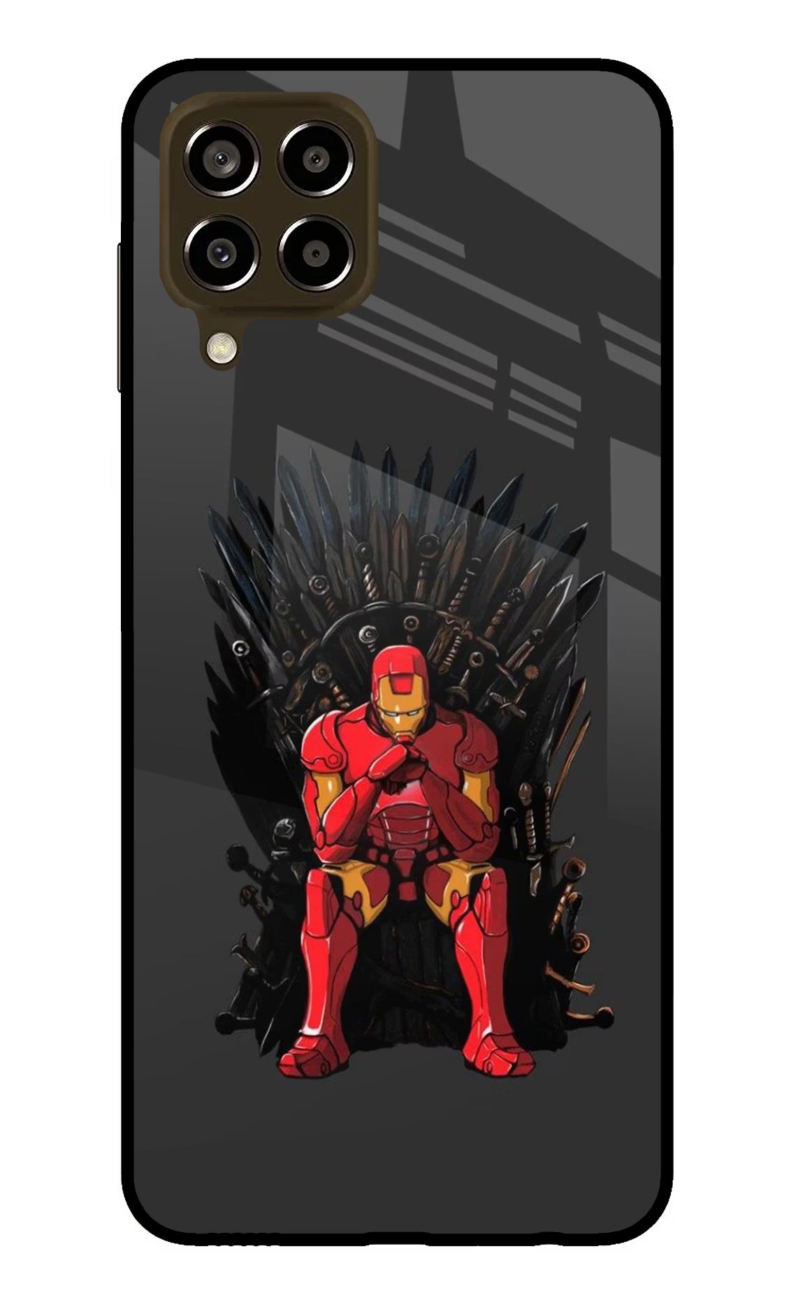 Ironman Throne Samsung M33 5G Glass Case Back Cover by Casekaro