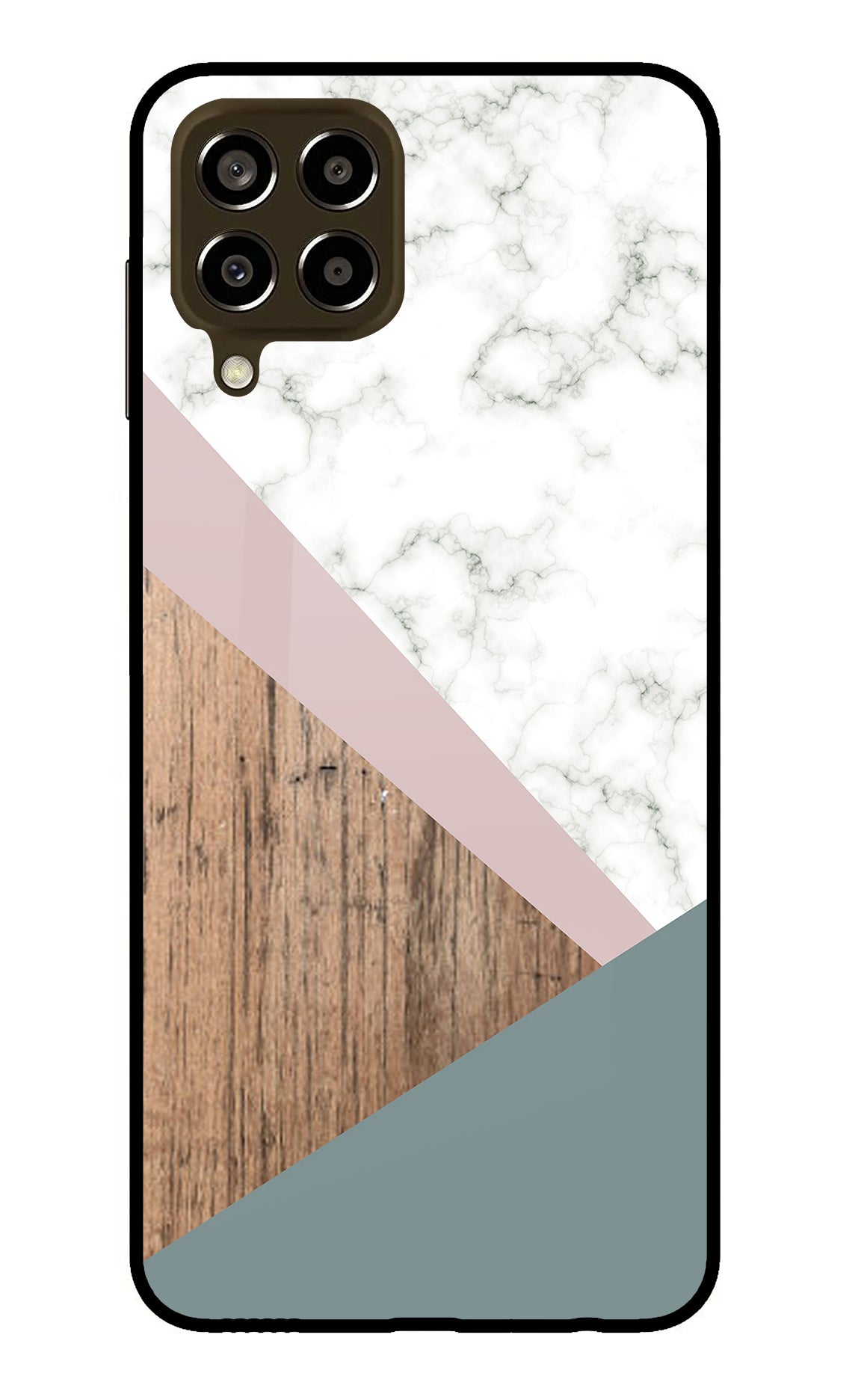 Marble wood Abstract Samsung M33 5G Glass Case